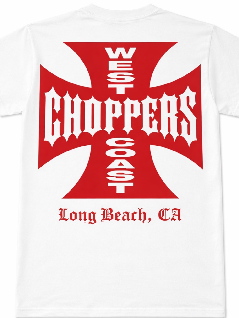 West Coast Choppers Long Beach Red Logo Short Sleeve Tee New Vintage Size XL